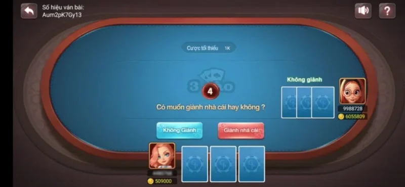 Giao diện sảnh chờ của game