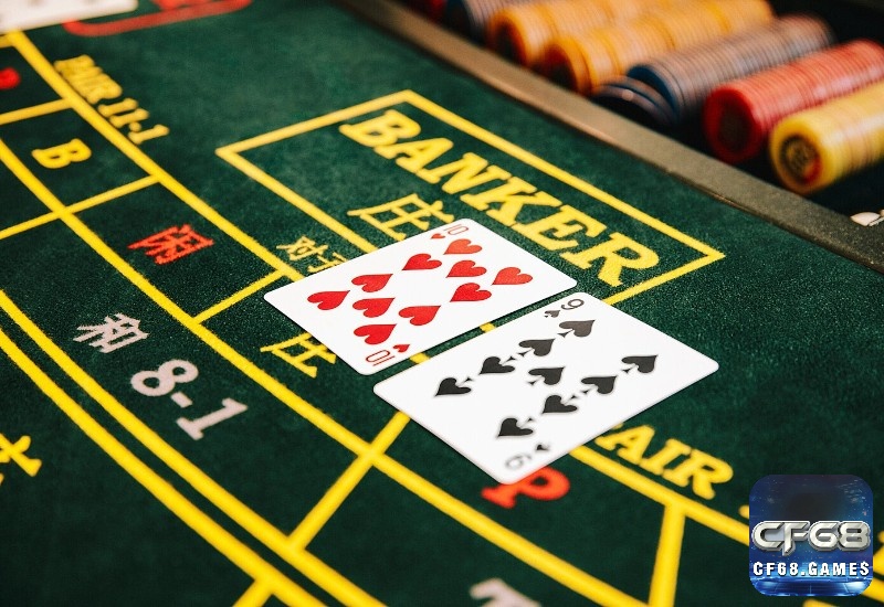 9 điểm là tổng điểm được tính theo luật chơi bài Baccarat của lá 10 cơ và 9 bích