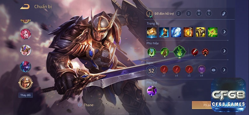 Bảng ngọc, trang bị và phép bổ trợ dành cho Thane liên quân cực chuẩn dành cho anh em game thủ
