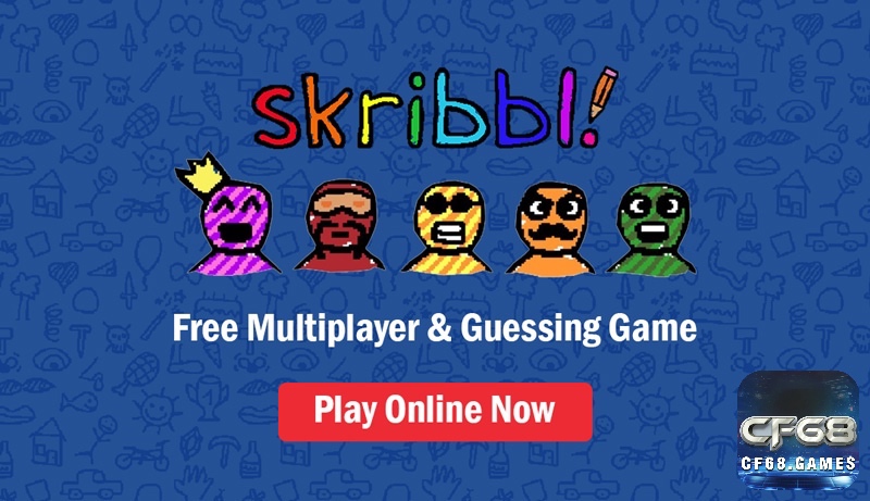 Skribbl.io mang đến trải nghiệm vui nhộn khi người chơi cùng nhau vẽ và đoán từ theo lượt trong thời gian thực