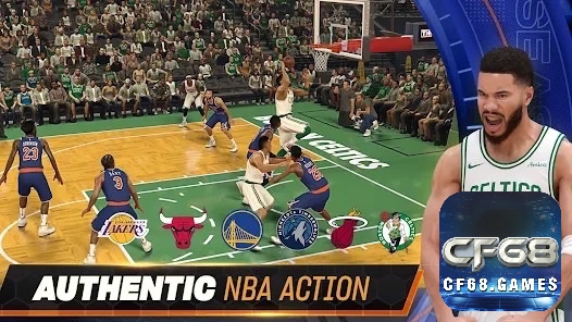 Người chơi trải nghiệm NBA 2K Mobile với đồ họa chân thực và các trận PvP bóng rổ kịch tính