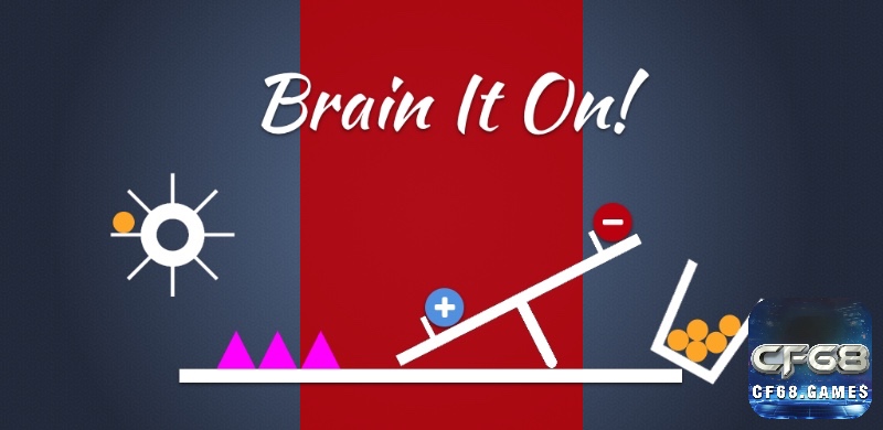Người chơi chinh phục thử thách Brain It On bằng cách vẽ hình tự do để giải các câu đố vật lý độc đáo