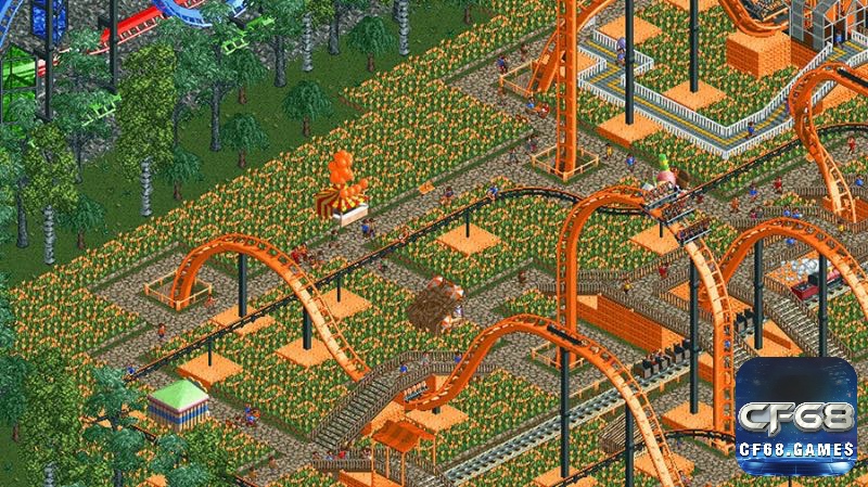 Người chơi xây dựng công viên giải trí trong mơ với RollerCoaster Tycoon Classic qua hàng trăm màn chơi và tùy chọn tùy chỉnh phong phú