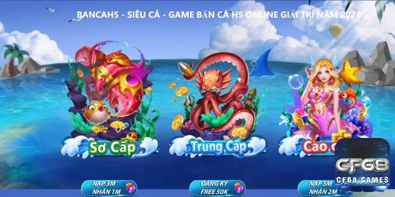 Đa dạng phòng chơi để anh em lựa chọn phù hợp với kỹ năng săn cá của bản thân