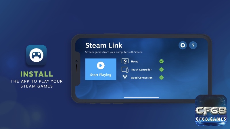 Steam Link truyền hình ảnh và âm thanh từ máy tính đến điện thoại, cho phép chơi game PC ngay cả khi bạn đang ngồi xa bàn làm việc.
