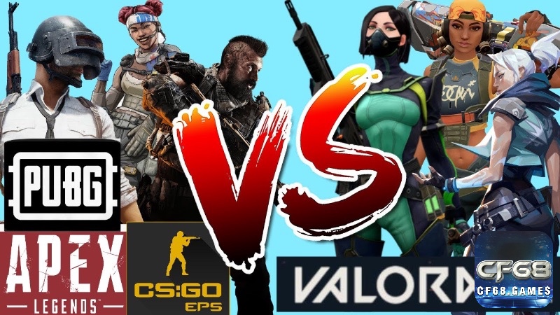FPS và Battle Royale như CS2, Valorant, PUBG hay Apex Legends hấp dẫn nhờ lối chơi kịch tính, yêu cầu bắn chính xác và phối hợp nhóm