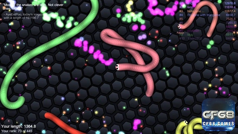 Cách tăng điểm số trong game rắn slither io