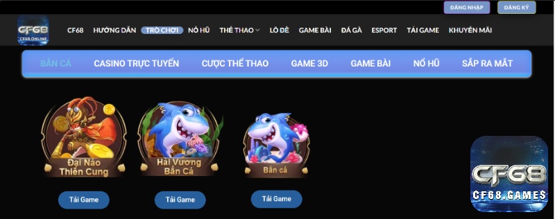 Game bắn cá đổi thưởng tại CF68 được đầu tư kỹ lưỡng từ hình ảnh đến hệ thống quà tặng hấp dẫn cho người chơi
