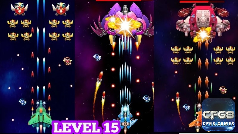 Galaxy Chicken Attack gây ấn tượng nhờ bối cảnh vũ trụ hoành tráng và lối chơi kịch tính