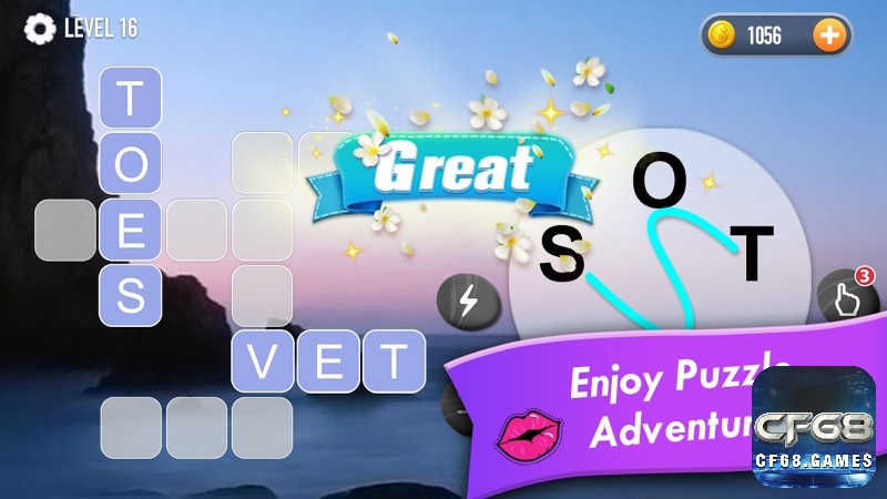 Word Crossy được yêu thích nhờ sự kết hợp thú vị giữa crossword và nối chữ cổ điển