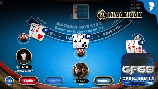 Những hành động trong trò chơi Blackjack trực tuyến